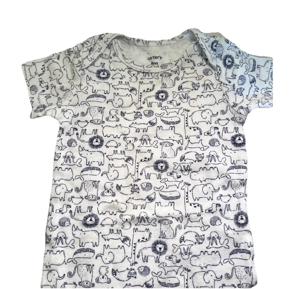 Carter's Just One You Baby Bodysuits Set 3 NB 0-3M 9M Snuggle Bunny Animal Sheep